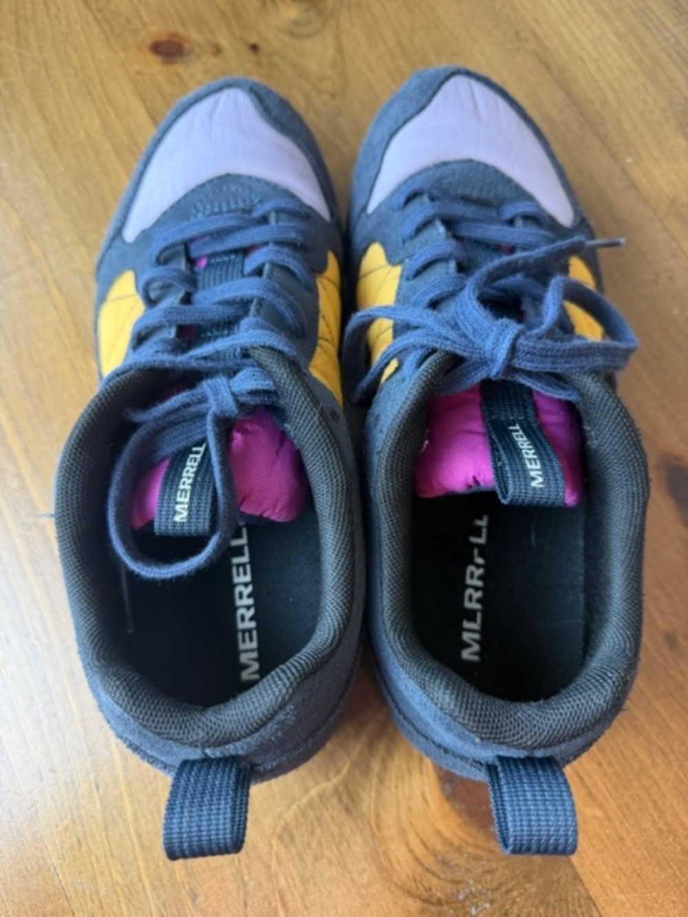 Merrell Alpine Sneaker Burlwood Navy Multi Suede Trail Show Gorpcore Women's 8.5 - Picture 4 of 7